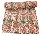 Indische Baumwolle Kantha Quilt Bettwäsche Bettbezug Überwurf Sofaüberwurf Tagesdecke Queen Size Handgemacht Vintage Decke Vintage Gudri